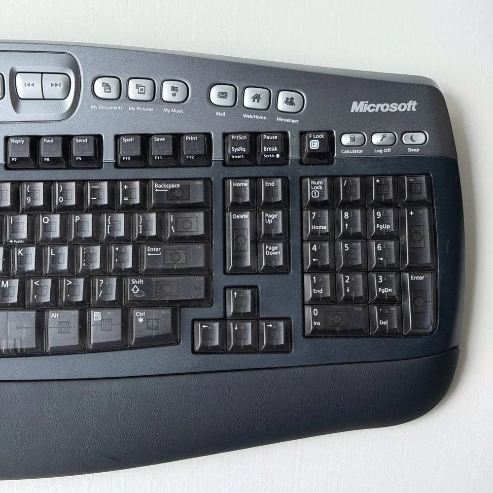 Microsoft Wireless Desktop Elite Ergonomic Keyboard Model 1011 *Missing Dongle*